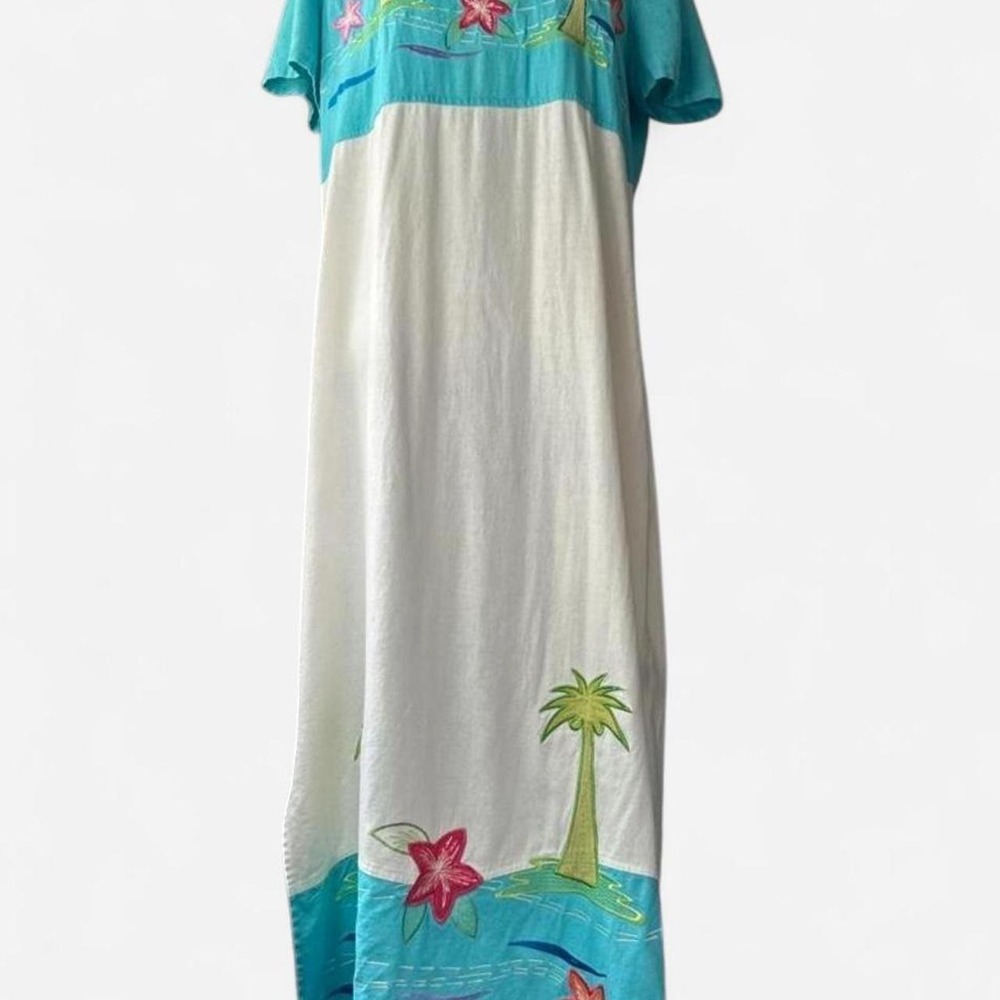 Studio Ease vintage linen blend maxi dress